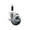 Service Caster 3.5'' SS Thermoplastic Rubber Swivel 7/8'' Expanding Stem Caster with Brake SCC-SSEX20S3514-TPRB-TLB-78 - alternate 1